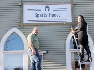 Sparta House new sign